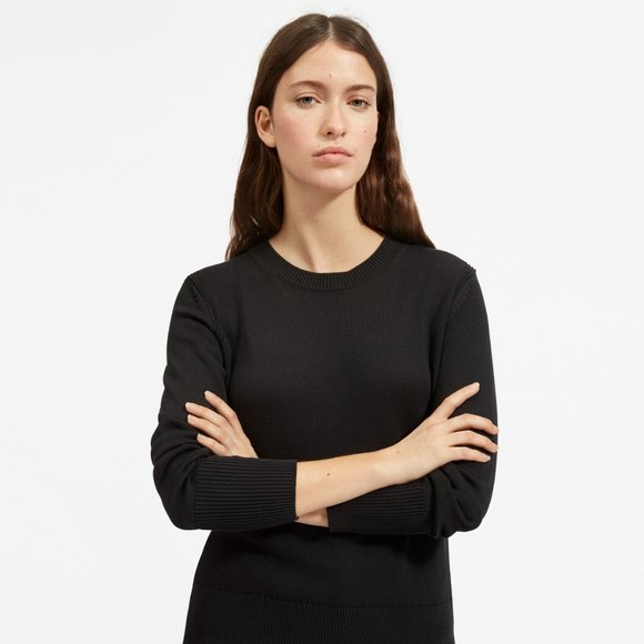 Everlane Sweaters - Everlane The Soft Cotton Crew -- Washed Black
